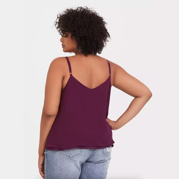 Torrid - Sophie Swing - Burgundy - Adjustable Spaghetti Strap Tank - Picture 3 of 4